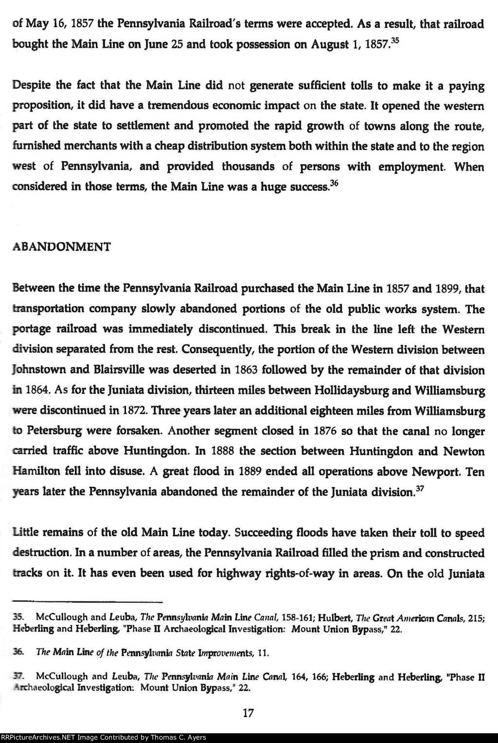 NPS "Pennsylvania Main Line Canal," Page 17, 1993